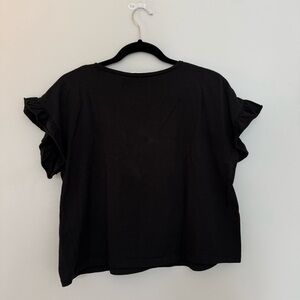 Zara ruffle-sleeve t-shirt